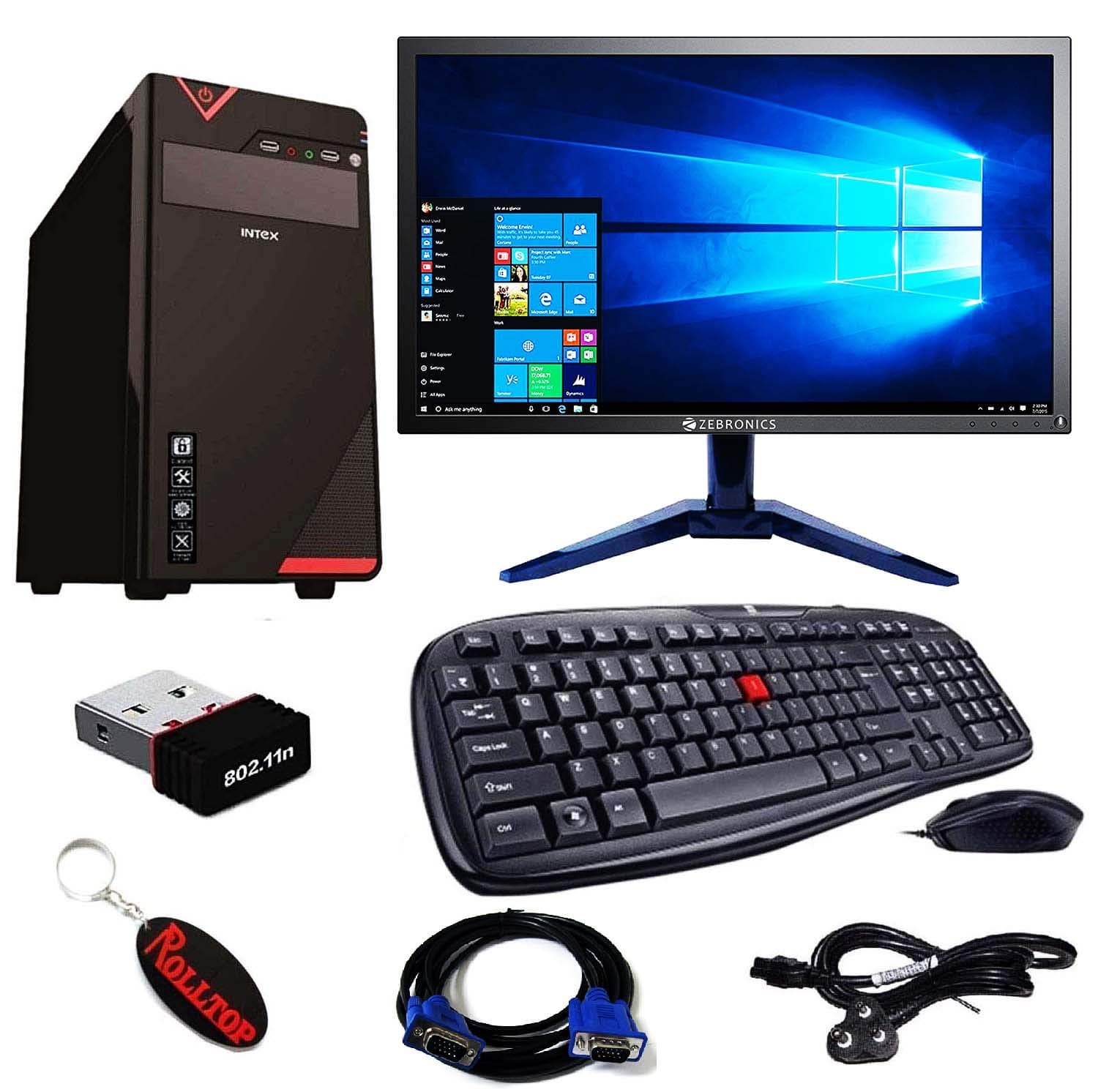 Rolltop® Assembled Desktop Computer,Intel Core 2 Duo 3.0 GHZ Processor, G 31 Motherboard, 15.6 Inch LED Monitor,4 GB RAM (500 GB HardDisk)