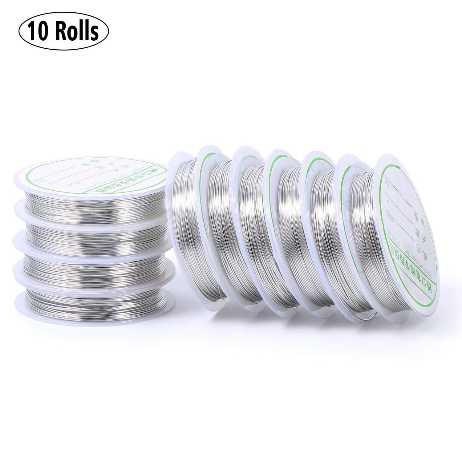 Bare Craft Wire Silver Tone Plated Brass Tarnish Resistant Wire Supplies for Jewelry Making,24 Gauge(197-Feet/65-Yard)