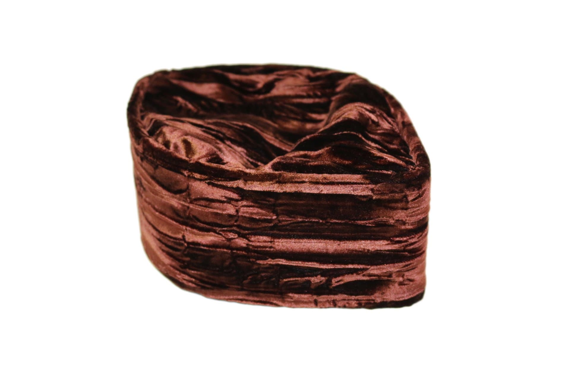 Oga Faaji African Native Hat Foldable Velvet Hat Brown Wave, Large: 24 1/4"