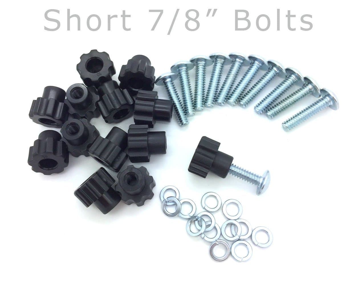 Pet Carrier Bolt Fasteners - Black Nylon Nuts