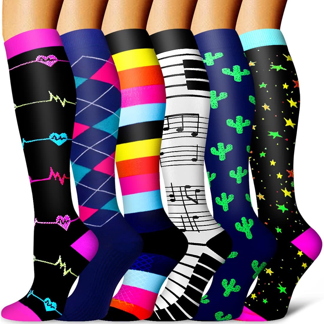 Compression Socks for Women & Men Circulation - Best Support for Nurses, Running, Hiking, Medical, Pregnancy Socks