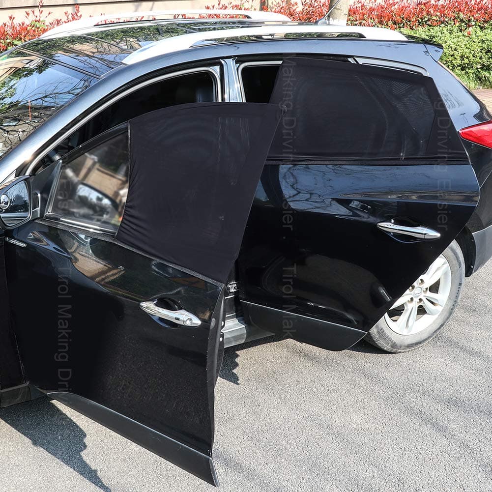 SmartSpec Sides Window Sunshades Universal All 4 pcs/set Car Curtains the Whole Sun UV Visor Protector Mesh Cover Privacy Shield