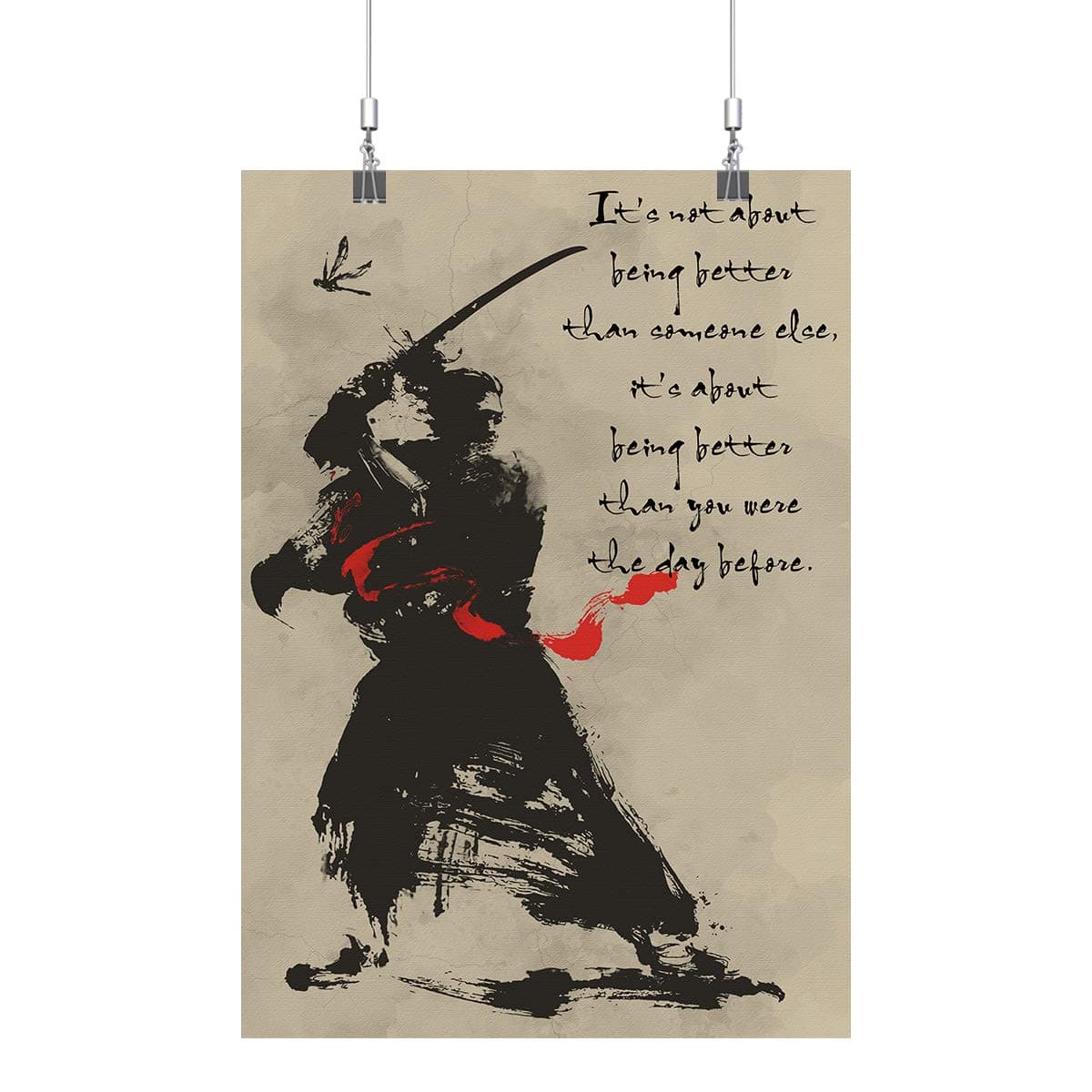 Royal Decor Collection It not About Samurai Poster Print Wall Art