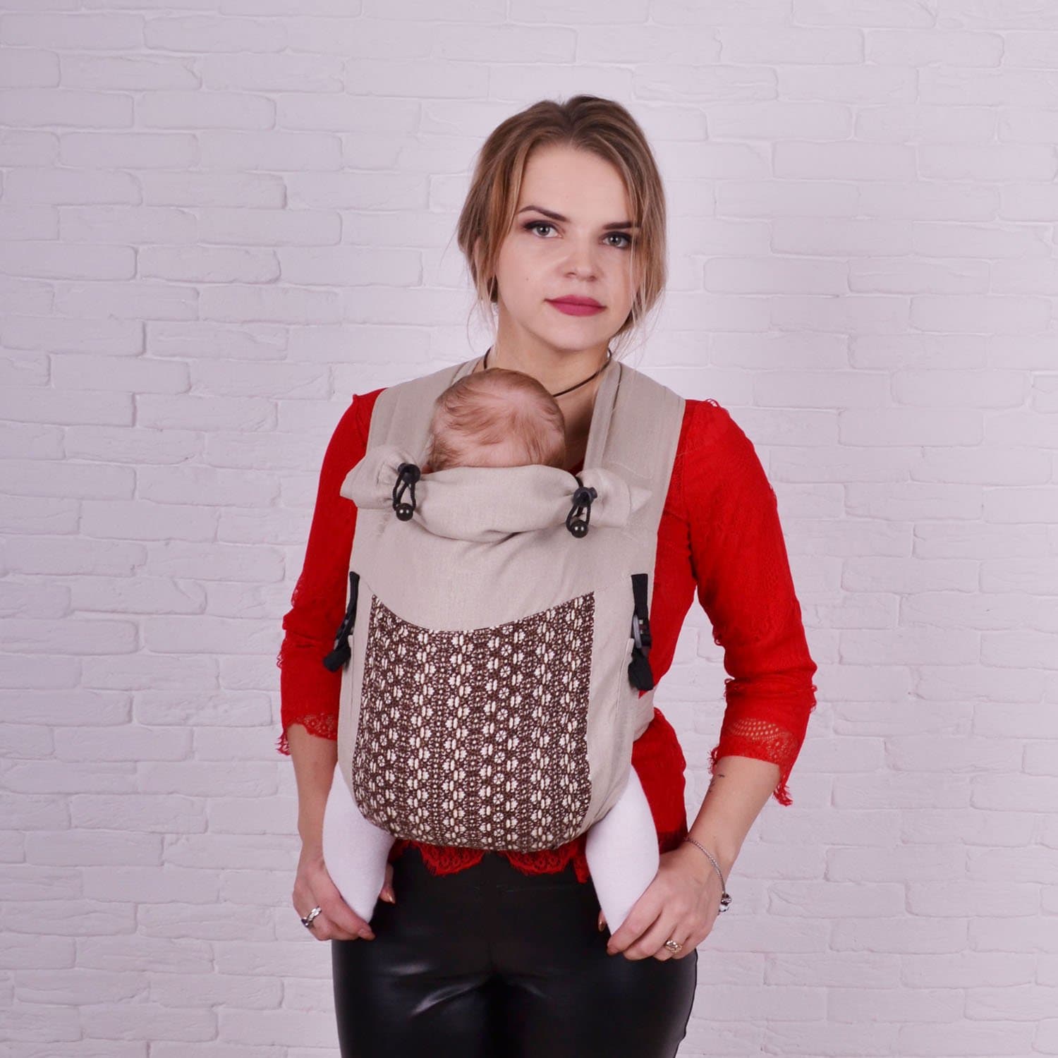 Adjustable Linen Mei Tai Toffee