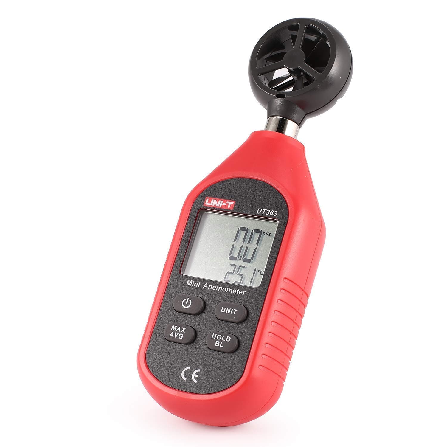amiciSense UNI-T UT363 Digital Wind Speed Anemometer cum Thermometer 3x AAA Battery Included