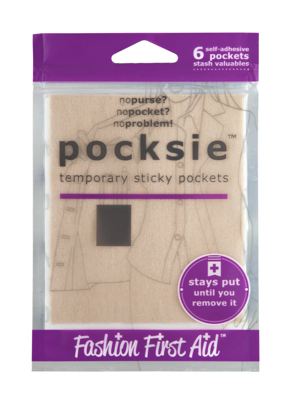 Pocksie: Temporary Sticky Pockets (6 pieces)