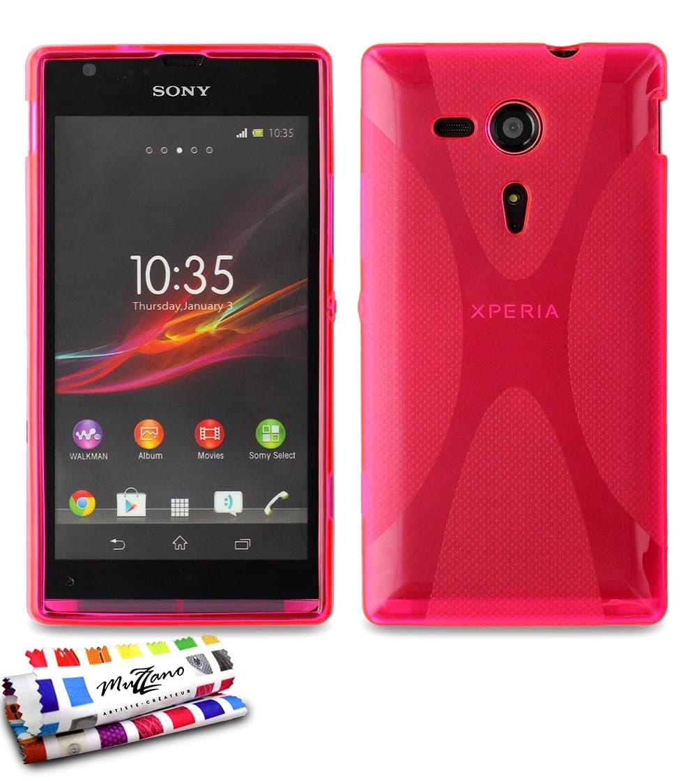 MUZZANO Original Le X Premium Flexible Shell Cover Case for Sony Xperia SP - Pink