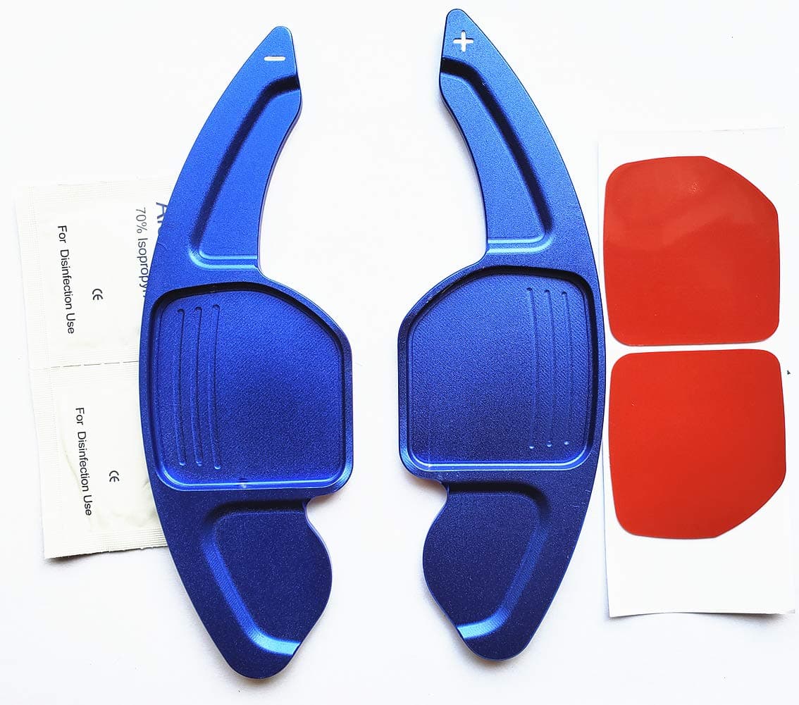 Maple leave Steering Wheel Shift Paddle For Audi A3 A4L A5 A6L A7 A8 S3 S5 S6 S7 S8 Q3 Q5 Q7 SQ5 RS3 RS6 R8 (Blue)