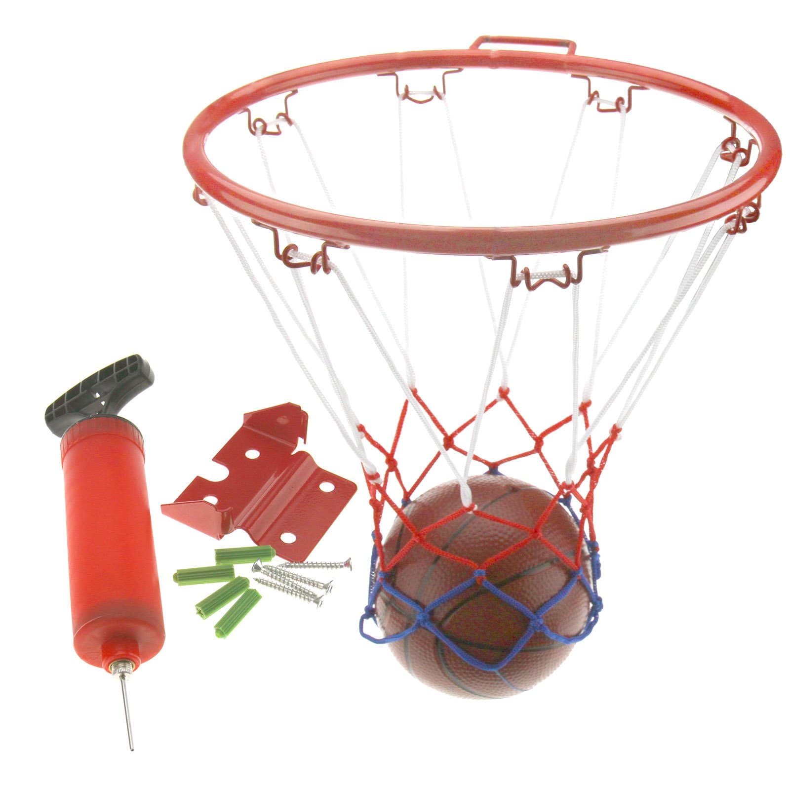 Creative Idear Junior Kids Wall Mounting Bracket Basketball Ring Hoop Net with Handpump Ball