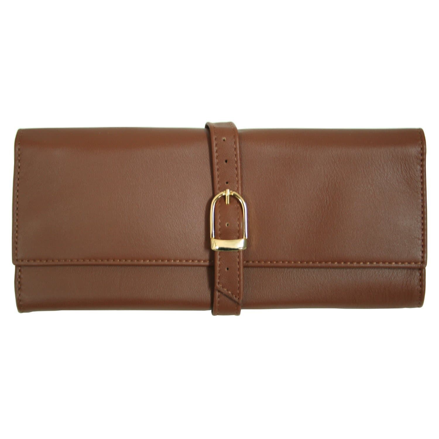 Royce Leather Jewlery Roll (Tan)