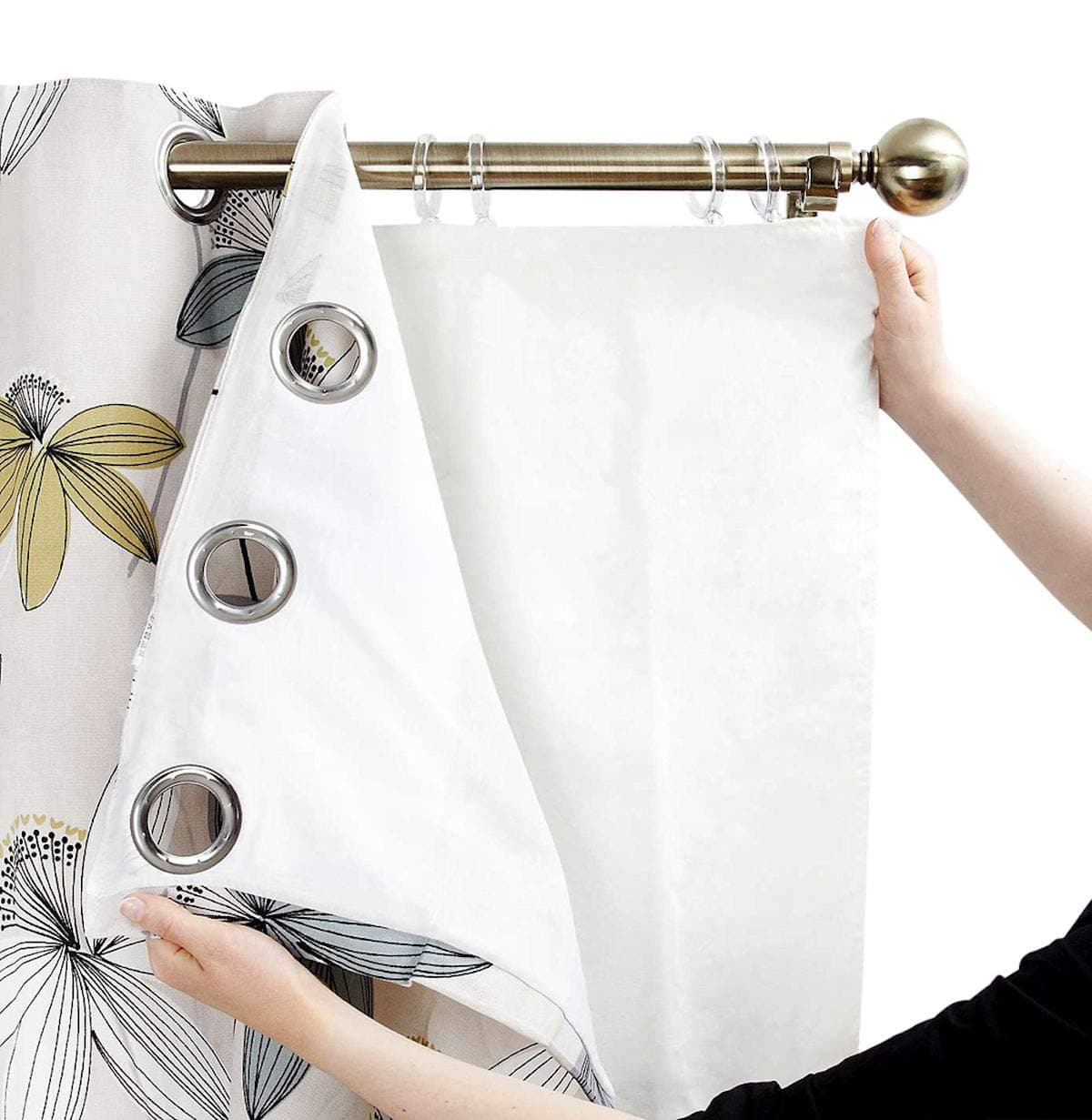 rejuvopedic SRC EYELET 46" width x 90" drop, Blackout Thermal Curtain Lining For Eyelet Curtains