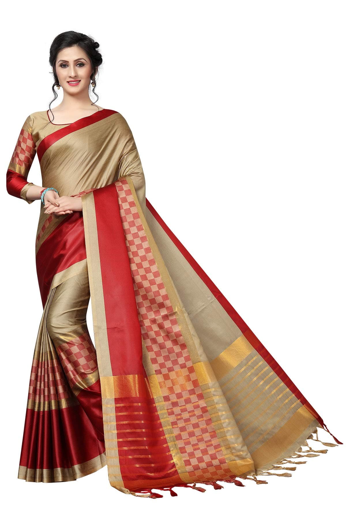 Ank Cotton Silk Saree With Blouse Piece