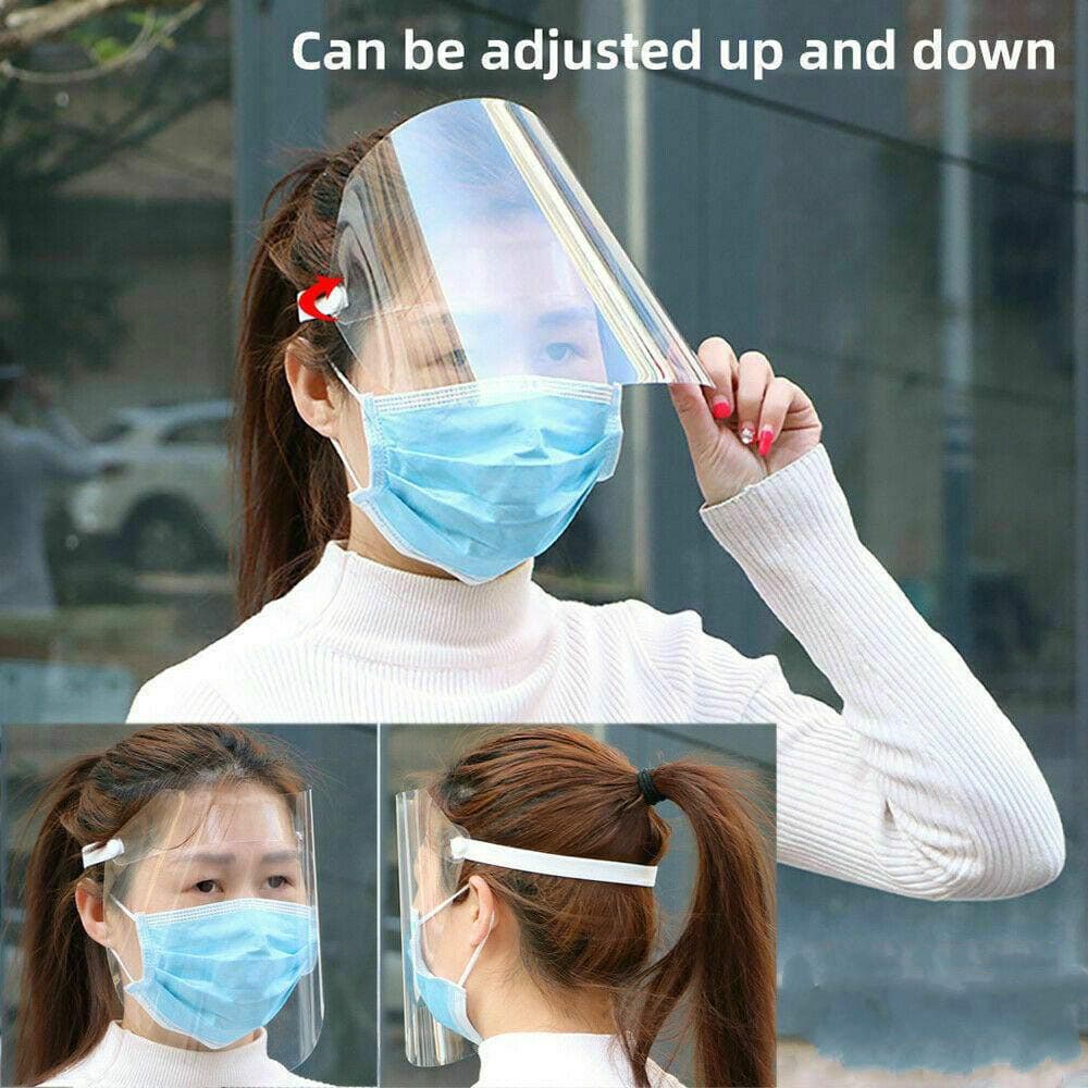 Full Face Shield,Anti-Splash Full Face Covering,Adjustable Dust-proof Safety Shield Clear Protection