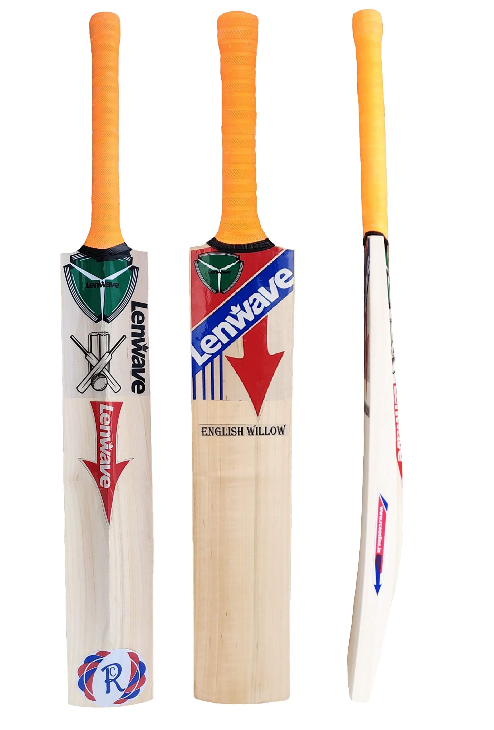 LenWave- Standard English Willow Full Size Long Handle Cricket Bat (Grade C)
