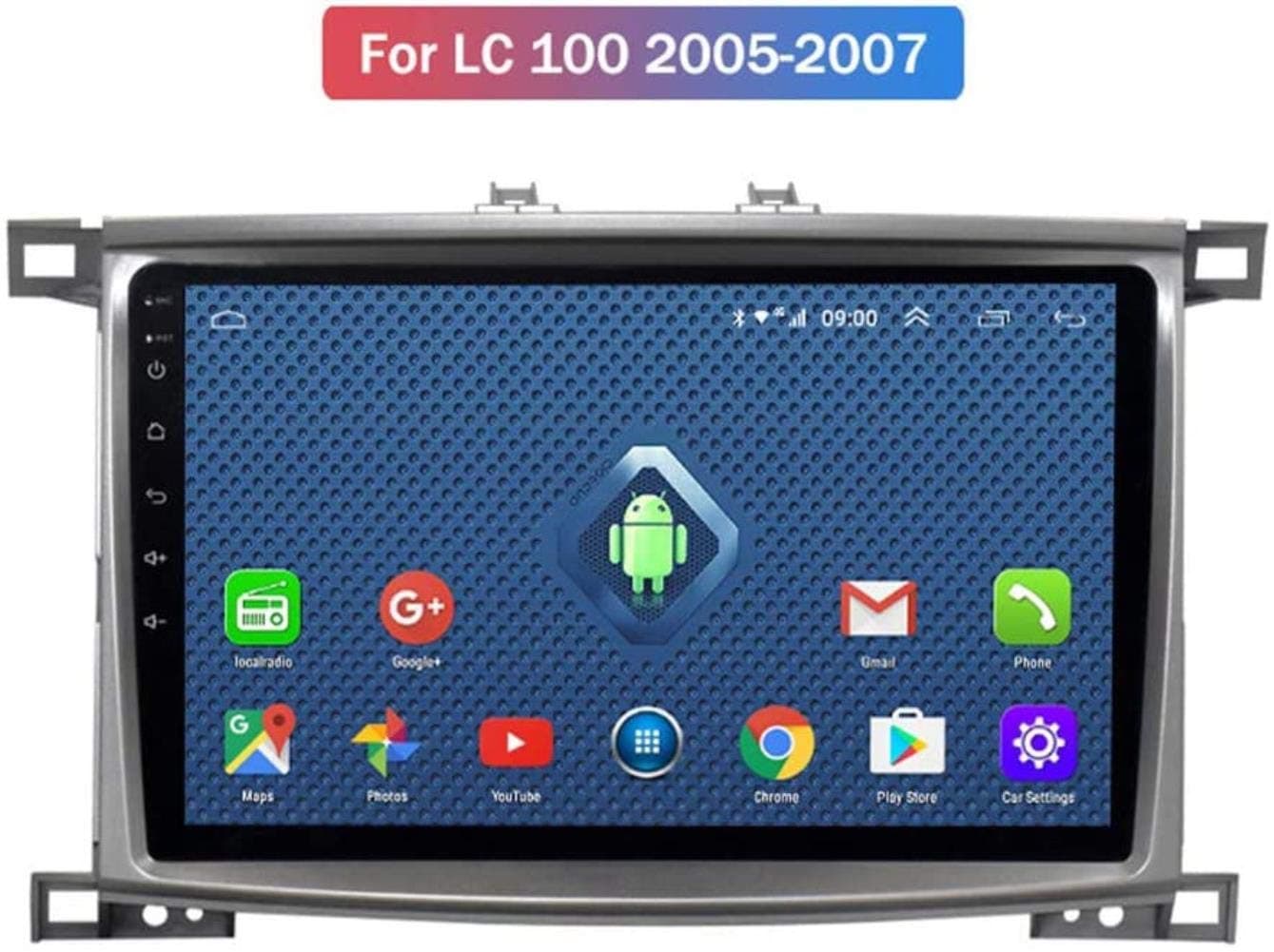 Car stereo Android 8.1 Car Navigation System dashboard for Toyota Land Cruiser 100 2005 to 2007 Supports Bluetooth + CD WiFi USB car steering wheel control,Option 1,4G+WIFI,1+16G