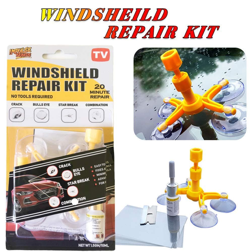 choolo Windshield Repair Kit, Professional Windscreen Windshield Repair Tool Set, Quick Fix DIY Car Auto Kit Window Glass Scratch Repair Kits for Chip and Crack