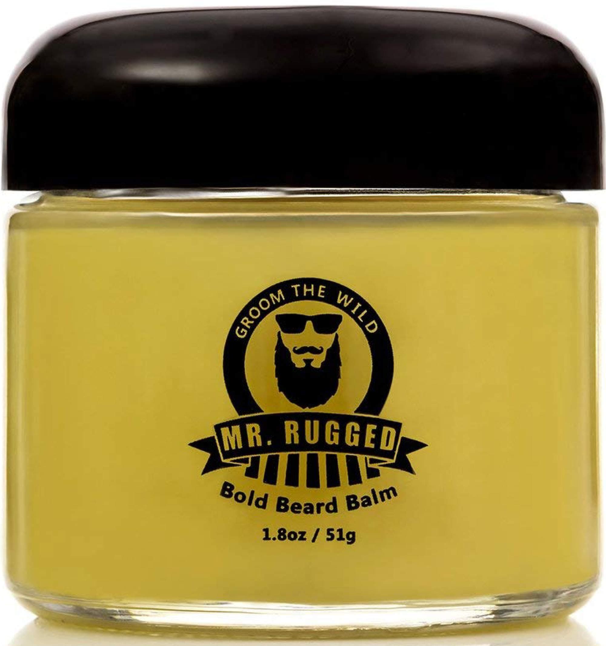 Mr Rugged Beard Balm 1.8oz - Natural Beard Balm Conditioner with Argan Oil - Jojoba Seed Oil - Olive Oil - Soybean Oil - Beeswax - Wheat Germ Oil - Pumpkin Seed Oil - Cedar Wood Essential Oils - Minimizes Beard Dryness, Irritation and Itchiness - Softens Beard - Neat Appearance - Healthy Shine - 100% Handmade - Satisfaction Guaranteed