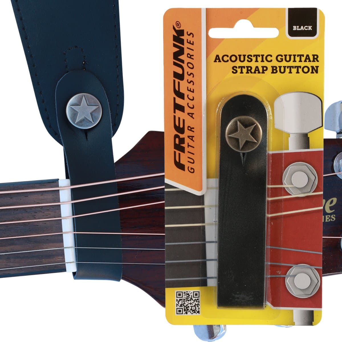 Fretfunk Acoustic Guitar Strap Button (Black)