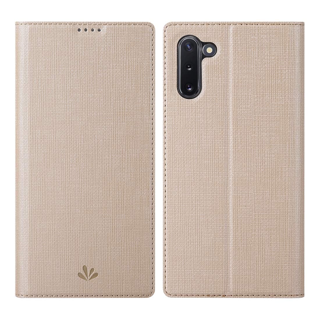 Eastco Galaxy Note 10 Case,Galaxy Note 10 Wallet Case,Flip Folio Cover Kickstand Card Slots Bumper PU Leather TPU Rubber Slim Shockproof Anti Scratch Protective Shell for Galaxy Note 10,Gold