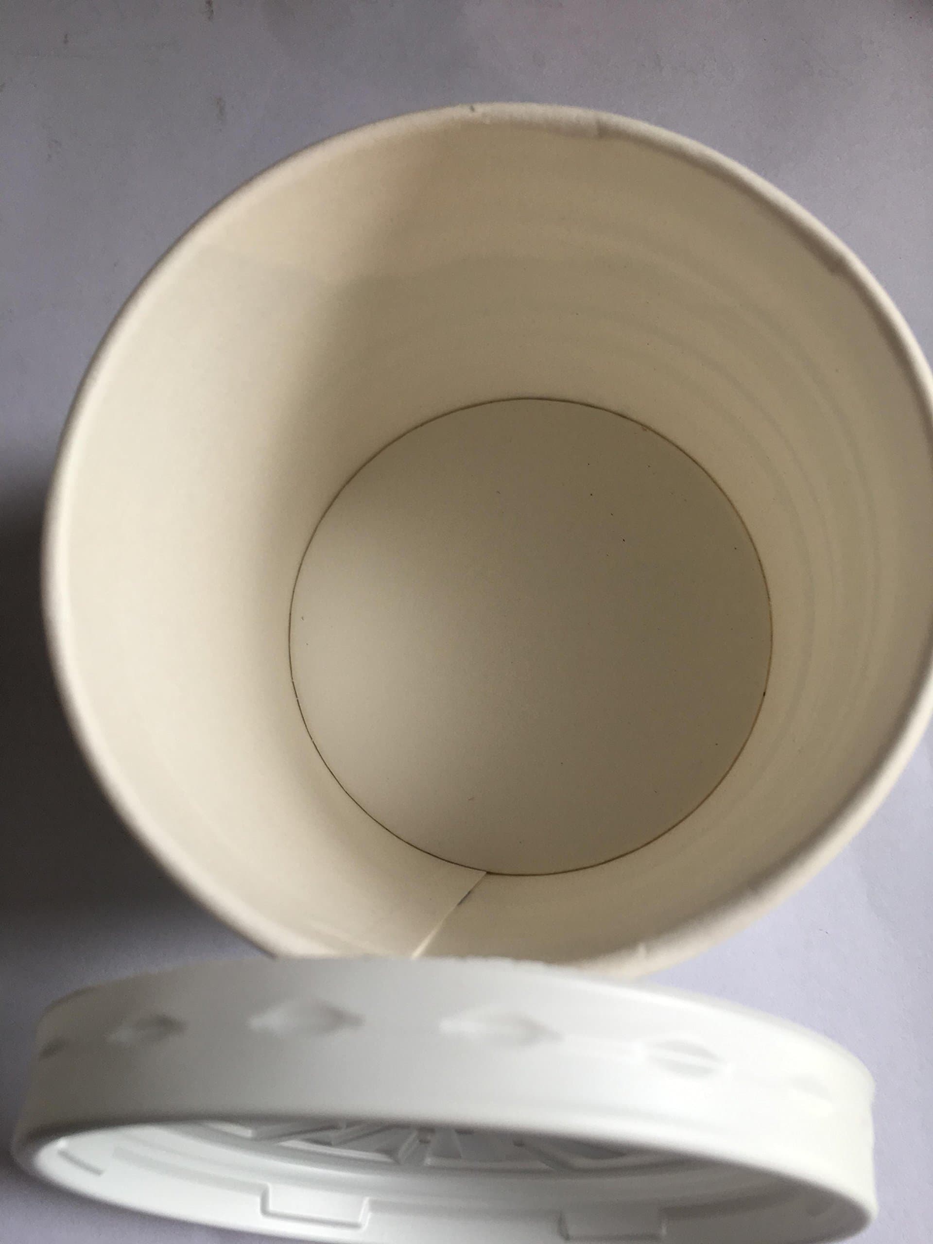 12 oz White Paper Heavy Duty Containers with Plastic Lids, Frozen Dessert Paper Food Storage Container and Lids, Paper to Go Containers for Ice Cream '25 Count"