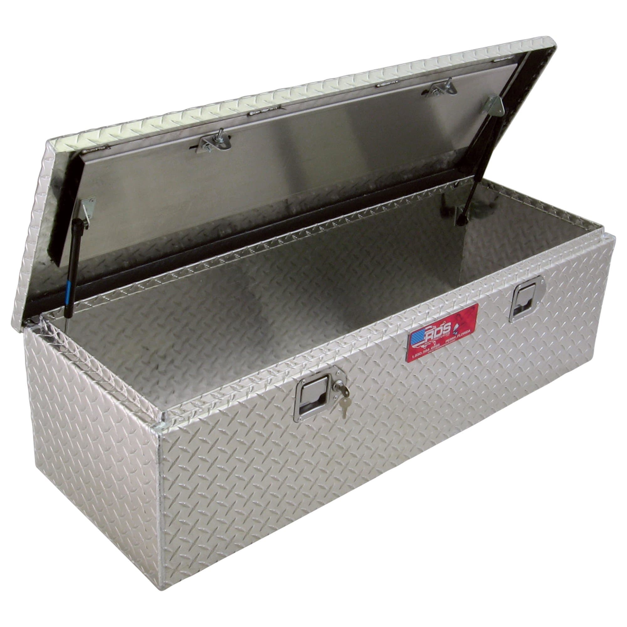 44.5in. Aluminum Diamond Plate Storage Container Box with Lock