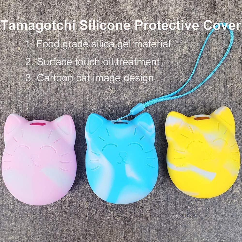 Ajcoflt Protective Cover Shell Silicone Case Pet Game Machine Cover for Tamagotchi Cartoon Electronic Pet Game Machine