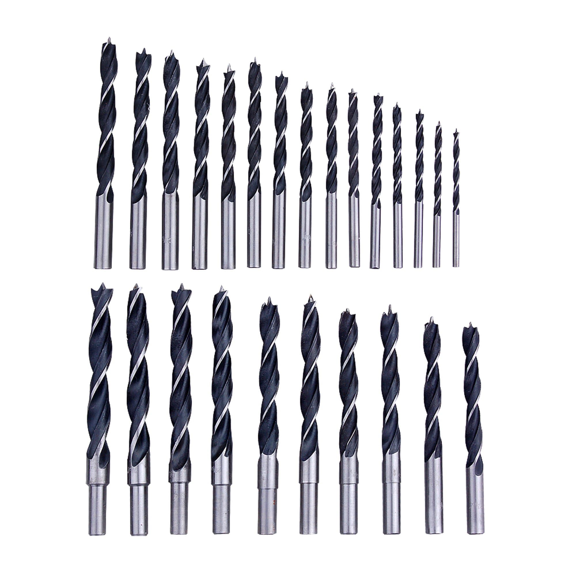 Professional Woodworker 46628 Brad Point Drill Bit Set, 25 Piece