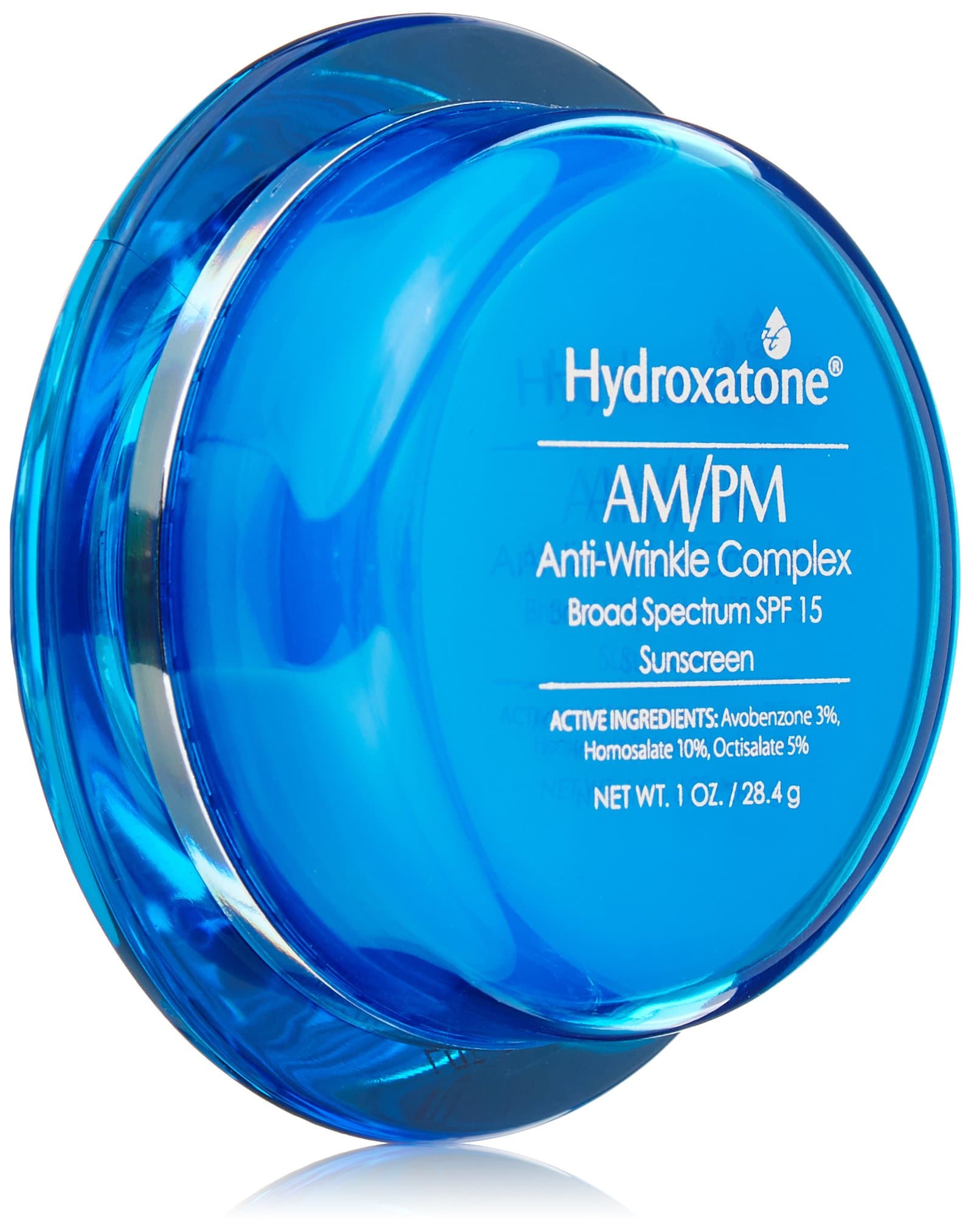 Hydroxatone AM/PM Anti Wrinkle Complex Face Cream with SPF 15 | Daily Facial Moisturizer for Neck & Face | Hyaluronic Acid Helps Reduce Fine Lines and Anti Aging, 1 Fl Oz