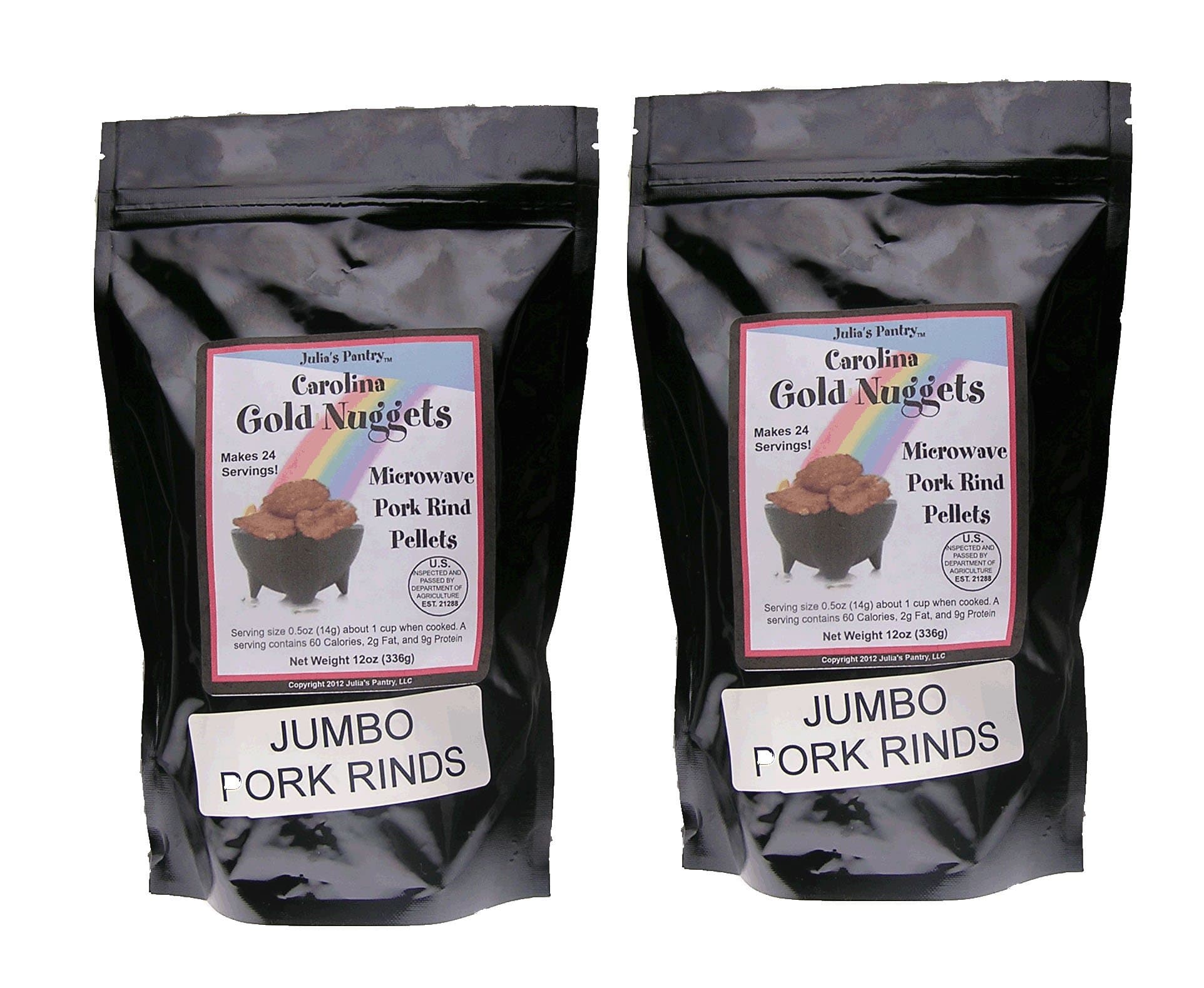 Pork Rinds Large Jumbo Chicharrones 2-12 Oz Packages