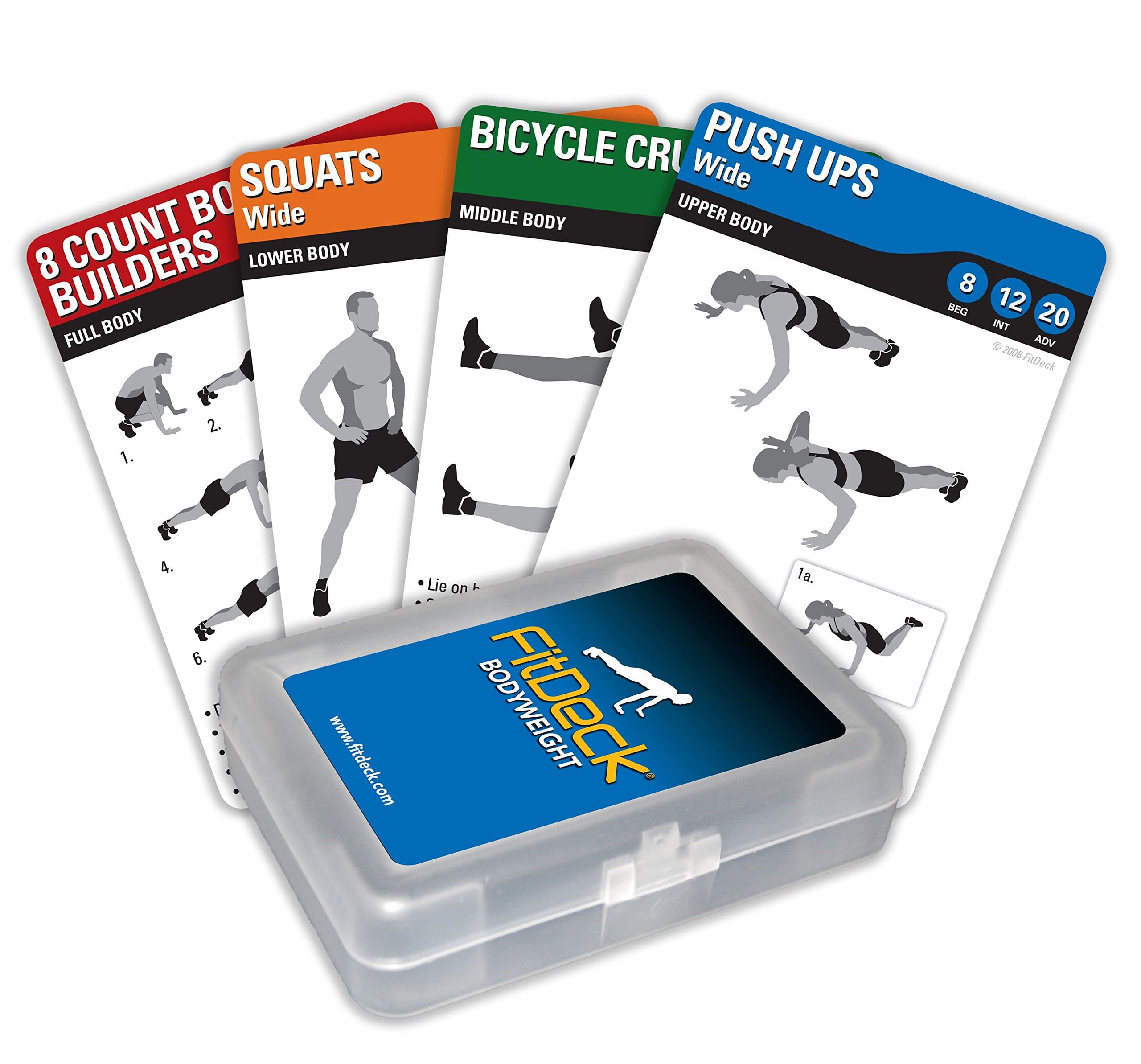 FITDECK Exercise Playing Cards for Guided Home Workouts, Bodyweight