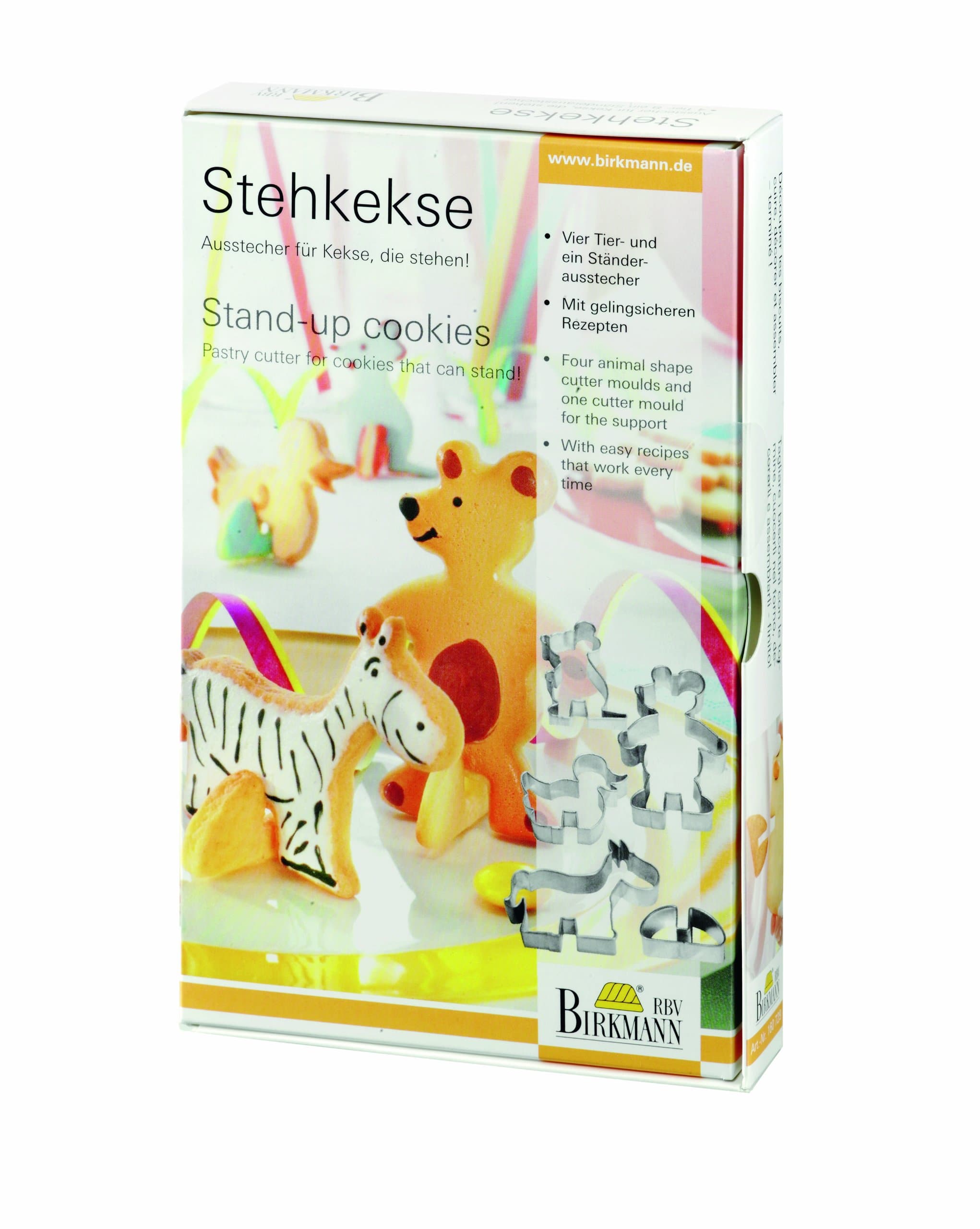 Birkmann Stand-Up Animals Cookie Cutter Set, 5 Piece