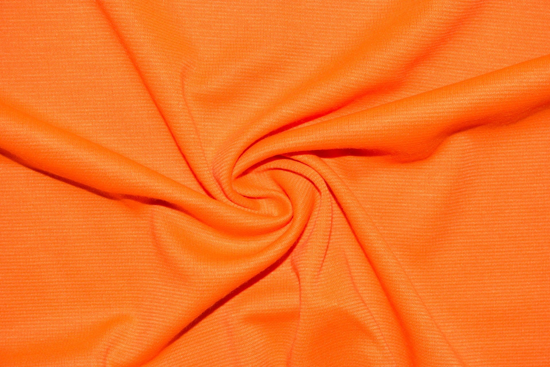 Ponte Double Knit Fabric Polyester Rayon Lycra Spandex Stretch 56"-58" By The Yard (Neon Orange)
