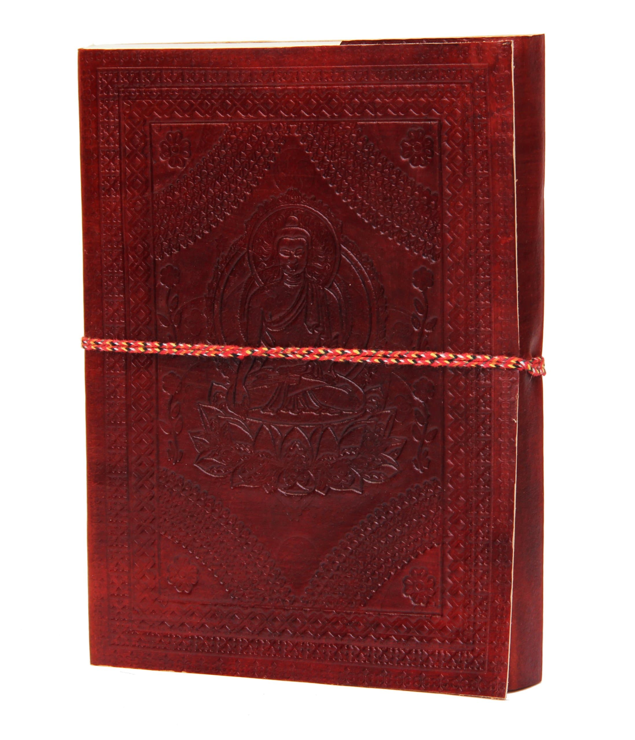 Leather Secret Diary Gautam Buddha Embossed Image Journal Notebook Out of Handmade Paper Record Book Gift Ideas