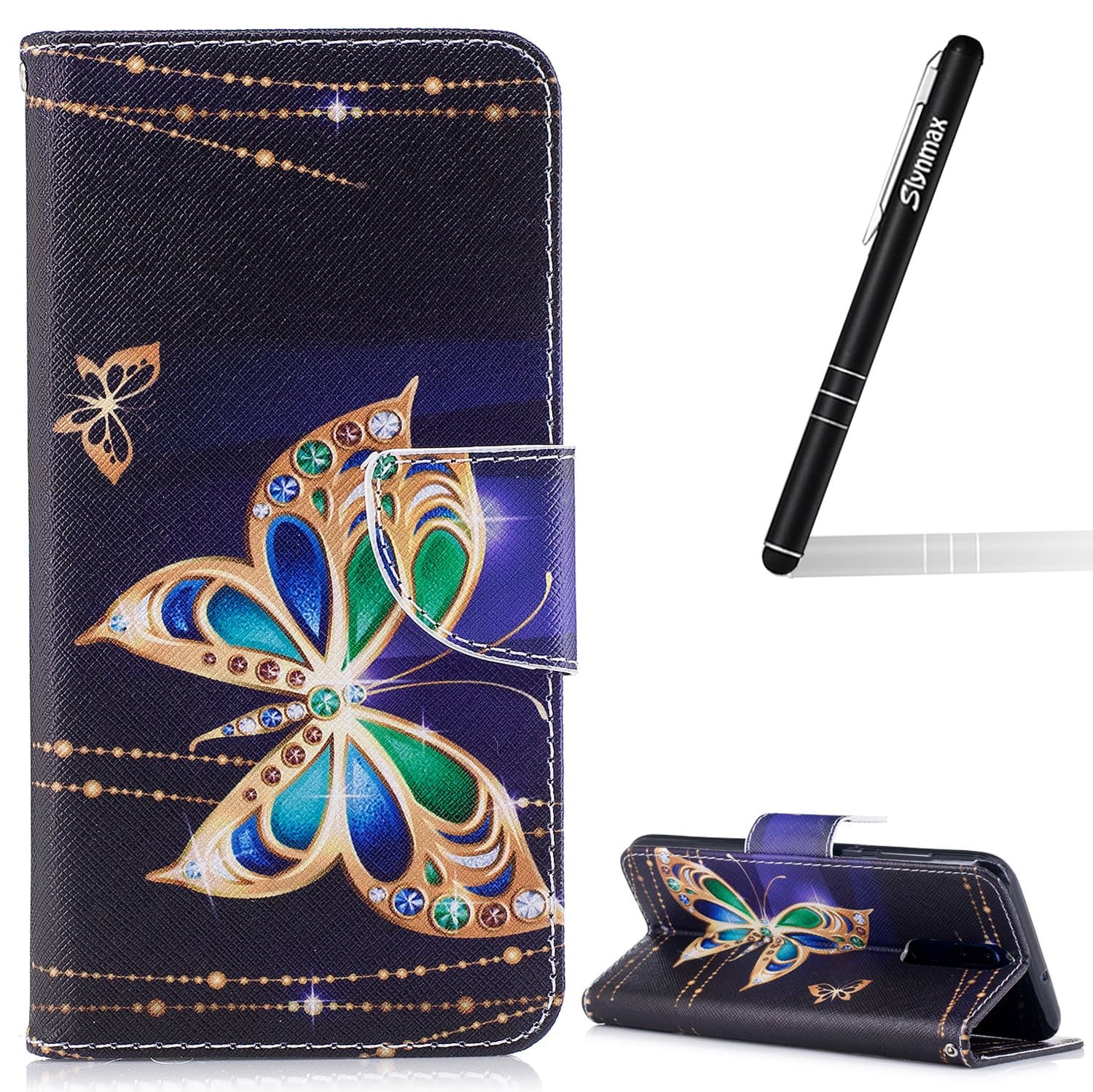 Slynmax Case for Huawei Mate 10 Lite, Huawei Mate 10 Lite Flip Case, Ultra Slim Lightweight Bookstyle