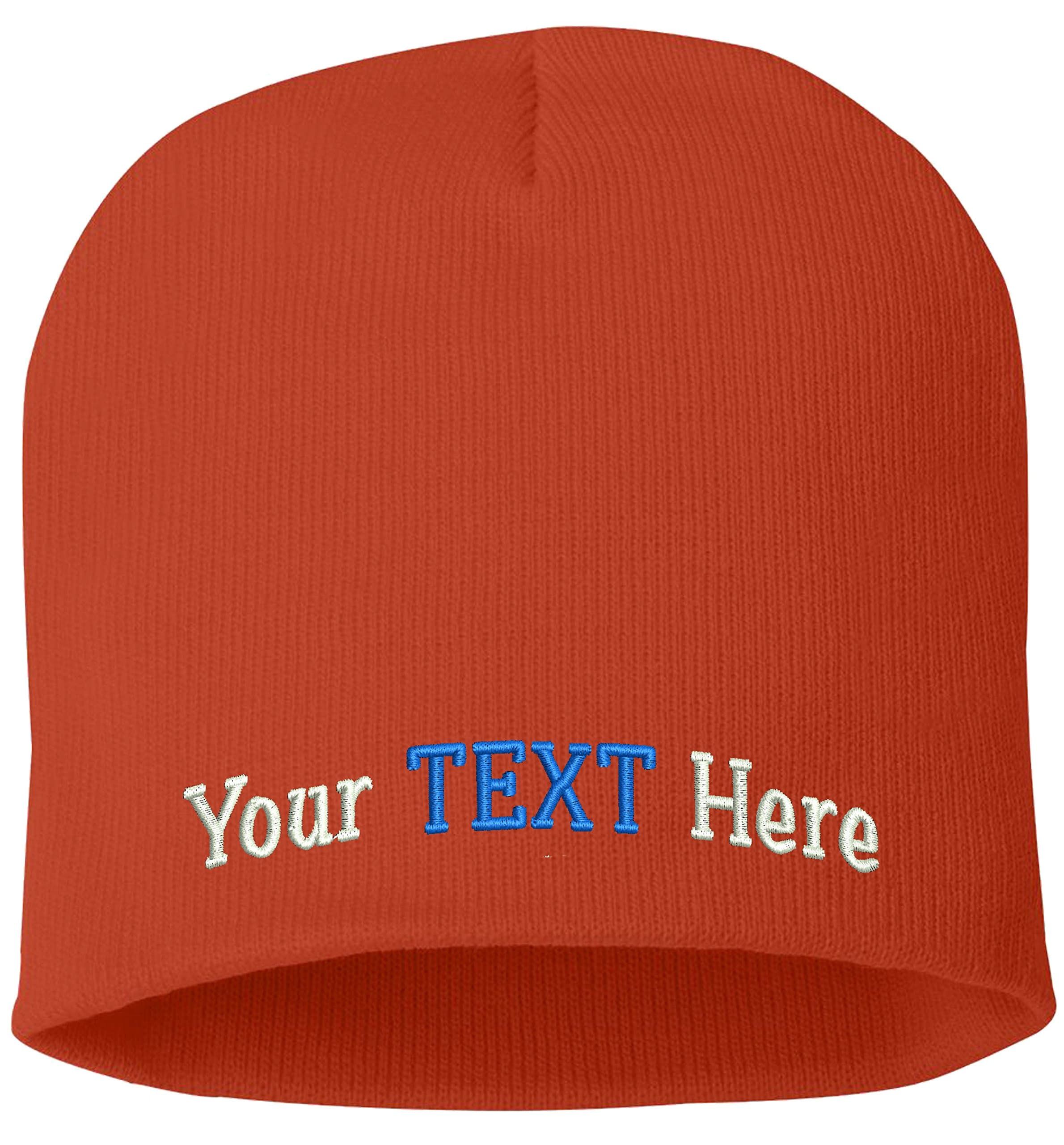 Peerless Skull Knit Hat with Custom Embroidery Your Text Here or Logo Here One Size SP08