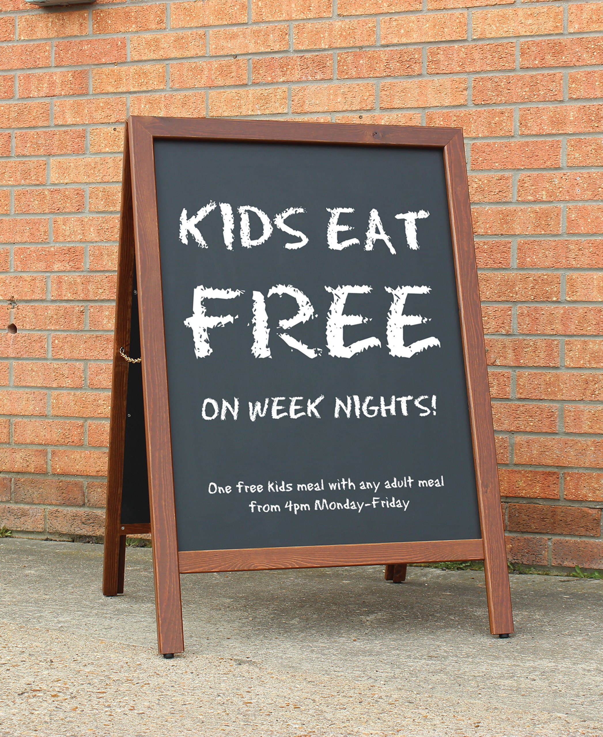 ValueChalkA-Board-Traditional ChalkA-Board with Wood Frame, hardboard Back Panel (1)