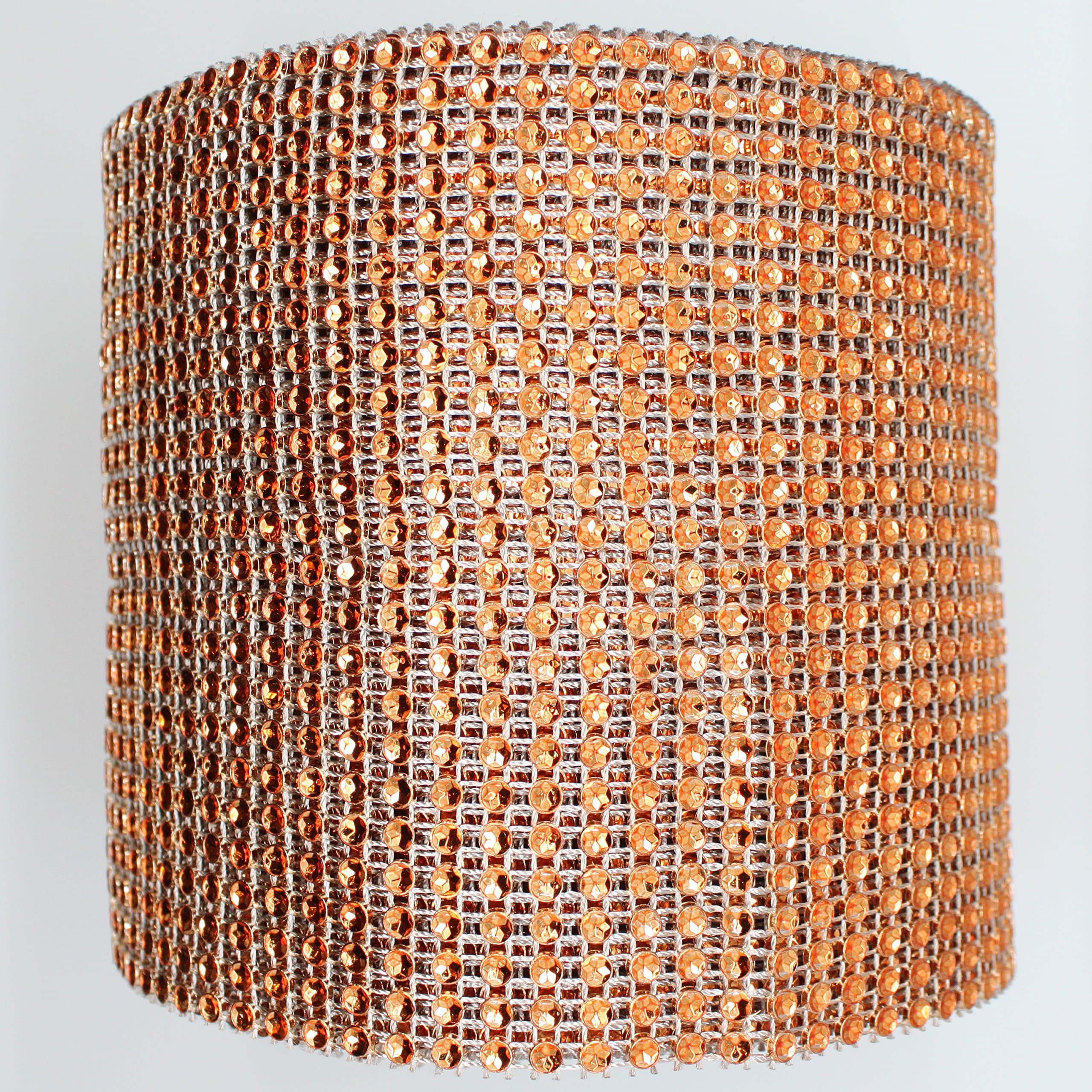 Blinggasm 5 Yards X 4.75" Diamond Mesh Wrap Roll Crystal Rhinestone Sparkle Bling Ribbon Choose Your Color (#17 Orange)