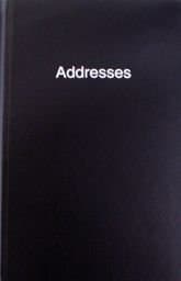 Small A7 Pocket Sized Hardback Personal Address Book Black