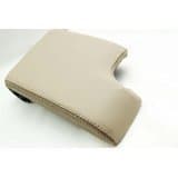 DSV Fits 1999-2004 BMW E46 Synthetic Leather Tan Console Lid Armrest Cover (Vinyl Part Only)