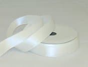 Three Kings 15 mm x 7 m Double Sided Satin Ribbon Roll, Bridal White