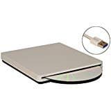 Firstcom External USB 3.0 Slot-Loading BDXL 3D Blu-Ray Writer/Burner Ultraslim for Apple MacBook iMac Mac Mini & PC/Laptop - White