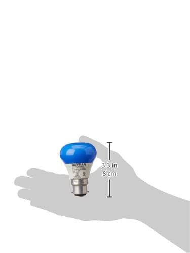 Havells Rojo 3W LED B22 Blue Bulb|Cool Day Light|Energy Efficient|Elegant Design|Upto 15000 Hours of Lighting|Upto 4KV Surge Protection |Made in India|Pack of 1
