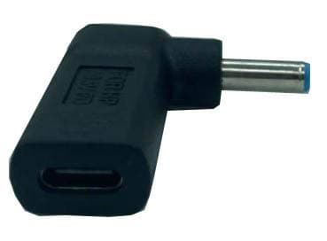 Techmate USB Type C (Female) to HP Blue Pin charger connector 19.5 V PD (4.5 * 3.0mm) - Black Color