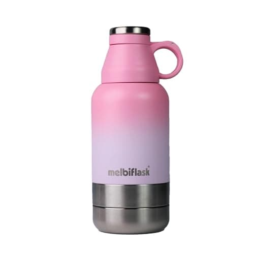 Melbify 3-in-1 Flask with Storage Bowls| Vacuum Flask |Melbiflask Water Bottle | Thermosteel Insulated Flask | 1 Litre | Hot&Cold Water,Coffee,Tea,Milk,Soup|Best Flask for Babies,Office&Travel