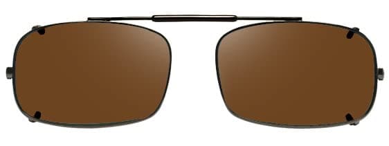 Visionaries Polarized Clip on Sunglasses - DRX Rec - Black Frame - 54 x 35 Eye