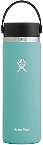 Hydro Flask Water Bottle 20 oz (591 ml) (20 oz), Stainless Steel & Vacuum Insulated, Wide Mouth with Leak Proof Flex Cap, Alpine