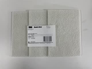 Genuine 3M White Scotch-Brite - Light Duty Hand Pad (Pack 3) Free P & P