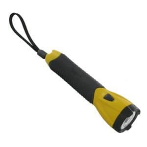 New Garrity G-tech LED Flashlight with SureGrip Heavy Duty Rubber Grip (Yellow)