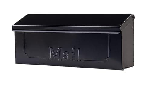 Architectural Mailboxes Townhouse Galvanized Steel, Wall-Mount Mailbox, Black