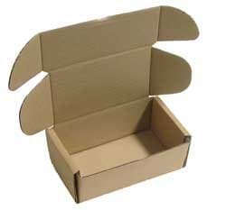 5 x Small Single Walled Corrugated Box 150mm x 90mm x 60mm - No Tape Required